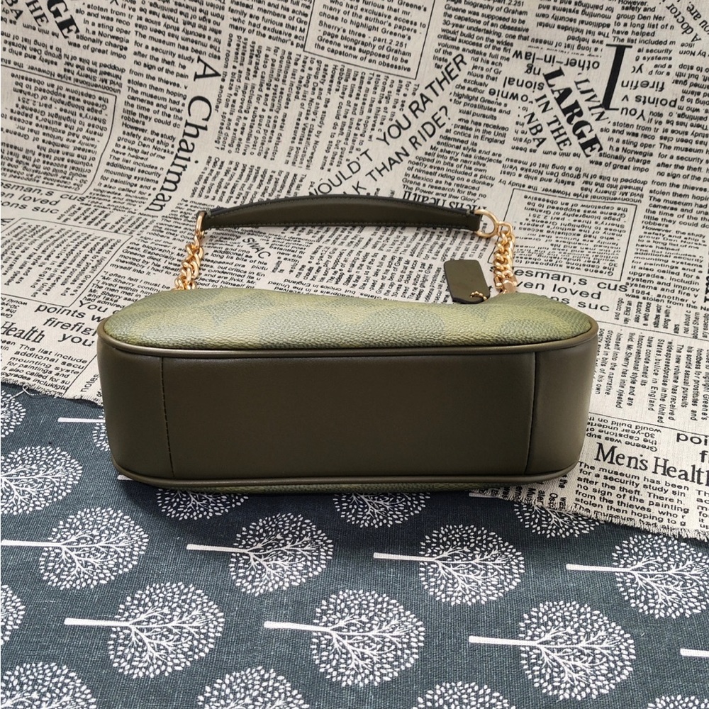 Coach Olive Signature Mini Shoulder Bag with Gold-Tone Logo - Picture 6 of 9